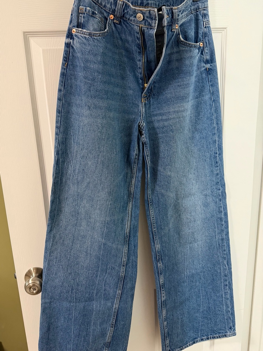 H&M Bleecker High Rise Wide Leg Jeans